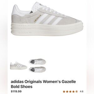 Adidas Originals Gazelle Bold Sneakers,
Size 7.5